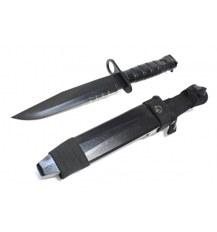 Couteau de ceinture noir + holster - S&T Couteau de ceinture noir + holster - S&T