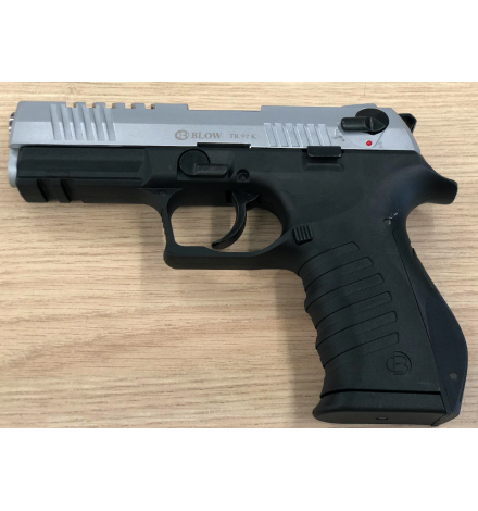 TR92K noir/chromé matte 9mm balle à blanc - BBLOW TR92K noir/chromé matte 9mm balle à blanc - BBLOW