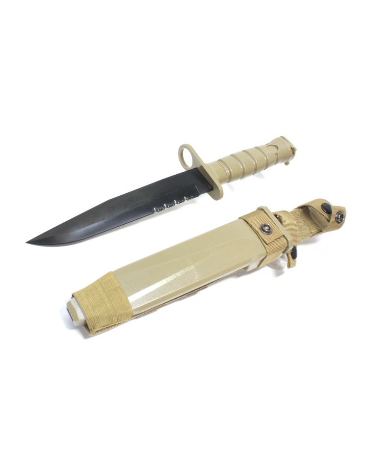 Couteau de ceinture tan + holster M10 - S&T