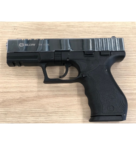 TR17K noir/chromé 9mm balle à blanc - BBLOW TR17K noir/chromé 9mm balle à blanc - BBLOW