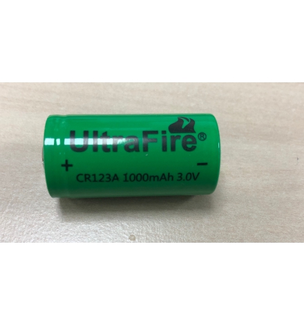 Pile (X1) rechargeable 1000 mAh CR123A 3,V