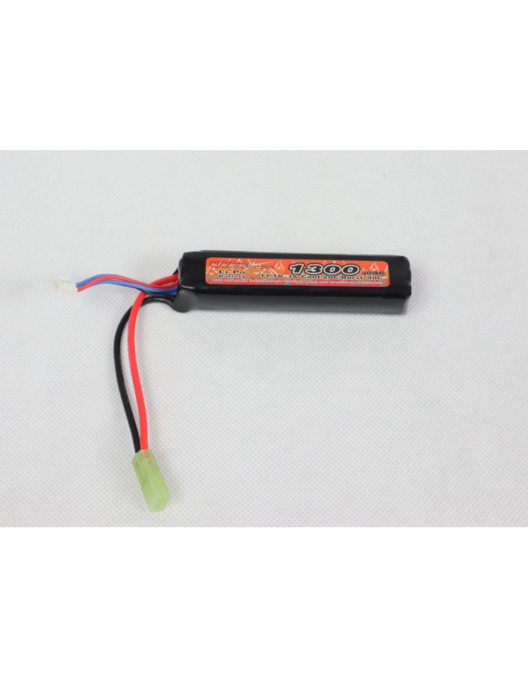 Batterie Lipo 11,1V 1300mAh 20C mini tamya (STICK) - VB