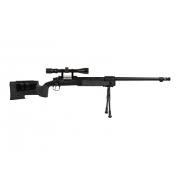 Sniper MB16D Noir avec lunette de visée et bipied - WELL