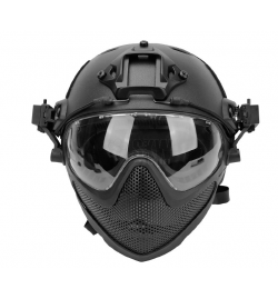 Masque et casque complet noir - DELTA TACTICS