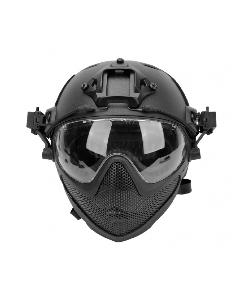 Masque + casque complet noir - DELTA TACTICS