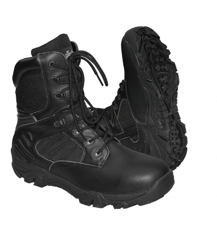 Chaussures/bottes Delta Force Tactical avec Zip Noir - COMMANDO