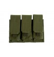 Triple Poches chargeurs type M4/M16 - OLIVE