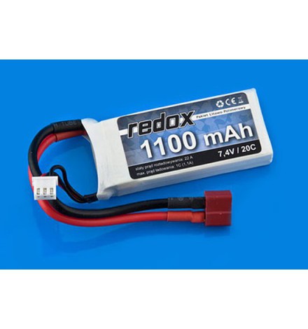 Redox LiPo 1100 mAh 7,4V 20C battery