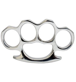 Poing américain argent aluminium