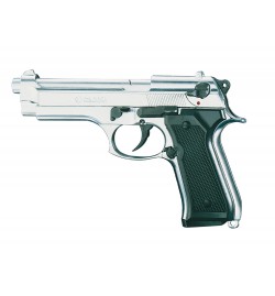 Pistolet 92 nickele chromé balle à blanc - CHIAPPA