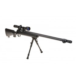 Sniper MB07D Noir avec lunette 3-9x40 et bipied - WELL