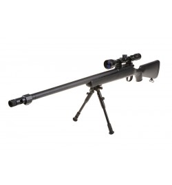 Sniper MB07D Noir avec lunette 3-9x40 et bipied - WELL