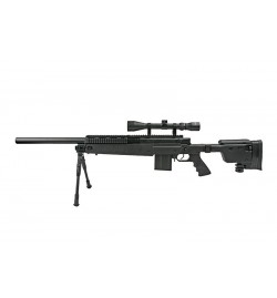 Sniper MB4406D Noir avec lunette 3-9x40 et bipied - WELL